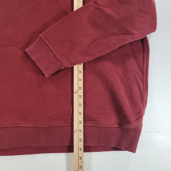 Duluth Trading Co Sweater Mens XL Heavyweight Crewneck Burgundy Red Cotton - Picture 5 of 6